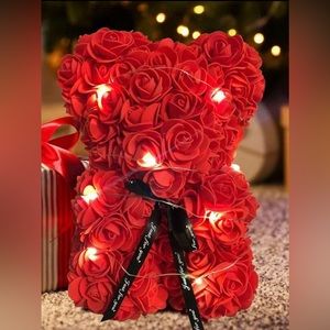 Eternal Rose Bear with lights
PE Foam flower bear with lights